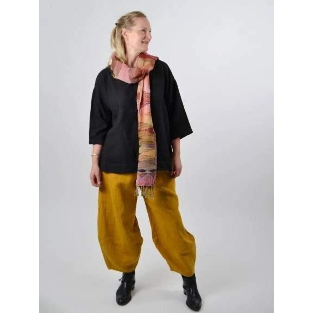 Bryn Walker Linen oversized‎ boxy slow fashion black linen luxury resort SM NWOT